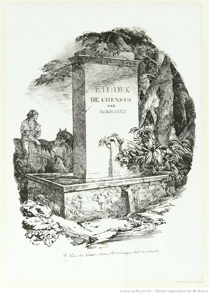 Géricault - L' Abreuvoir, 2e état, btv1b10028590n