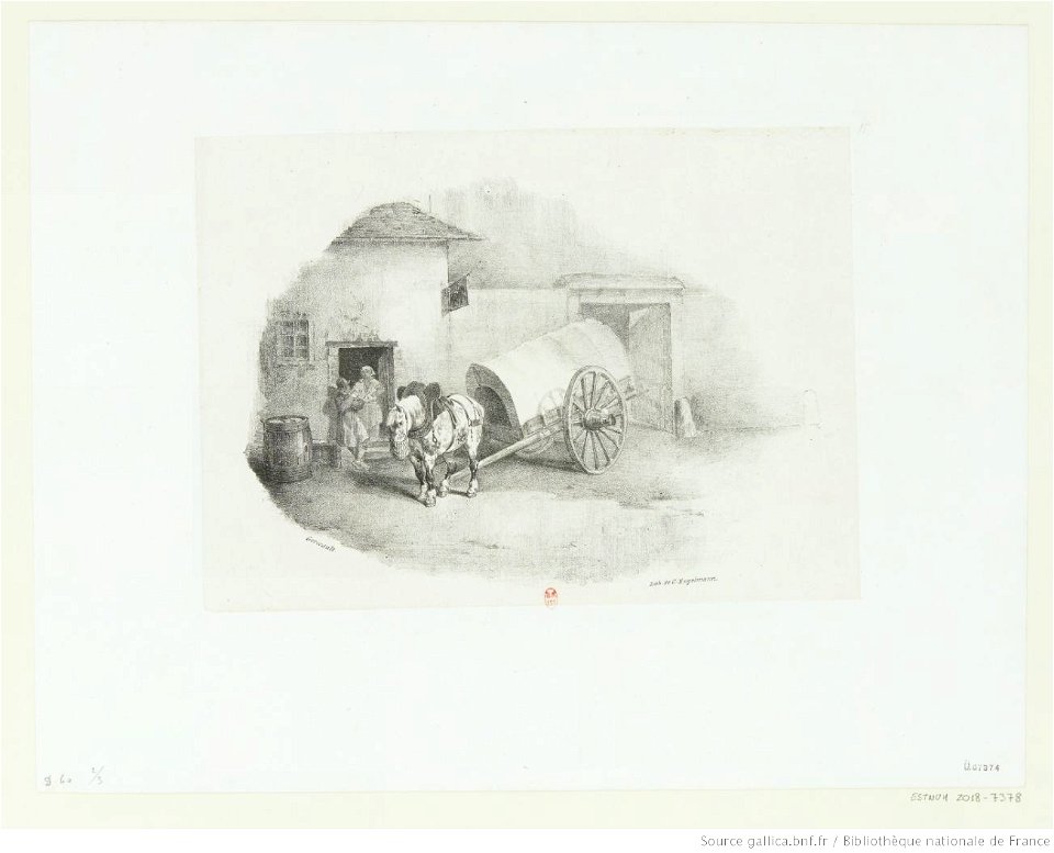 Géricault - Cheval de charrette sorti des limons, btv1b10028876n