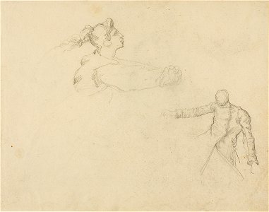 Géricault - Studies of a Woman and a Soldier, 1818-19