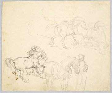 Géricault - Studies of Horses, c. 1820