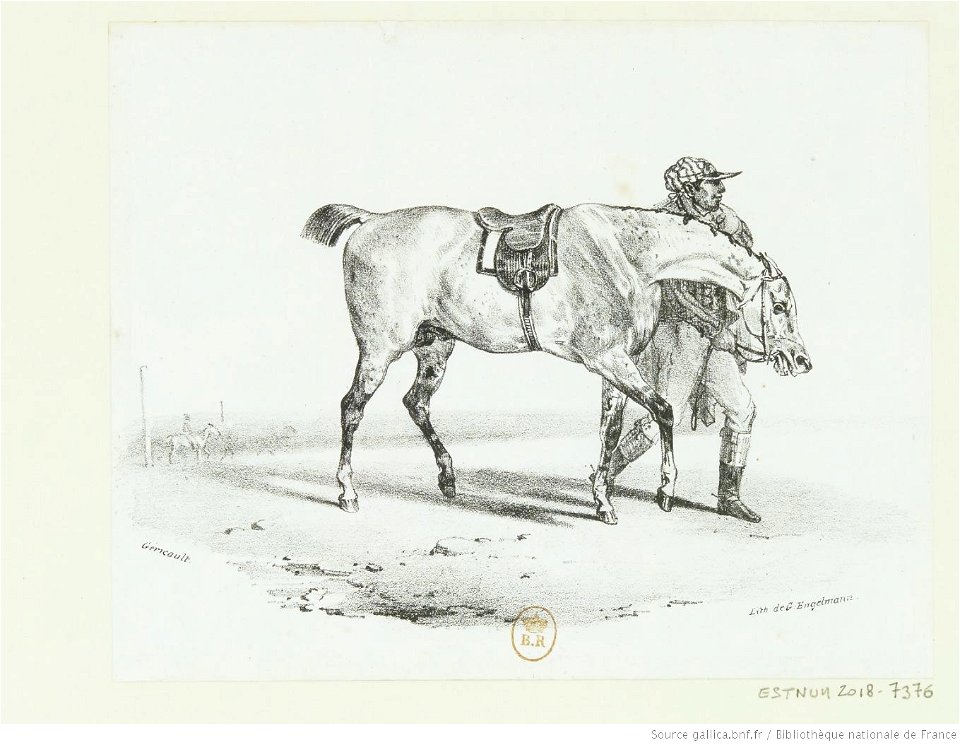 Géricault - Cheval que l'on promène avant la course, btv1b100288862