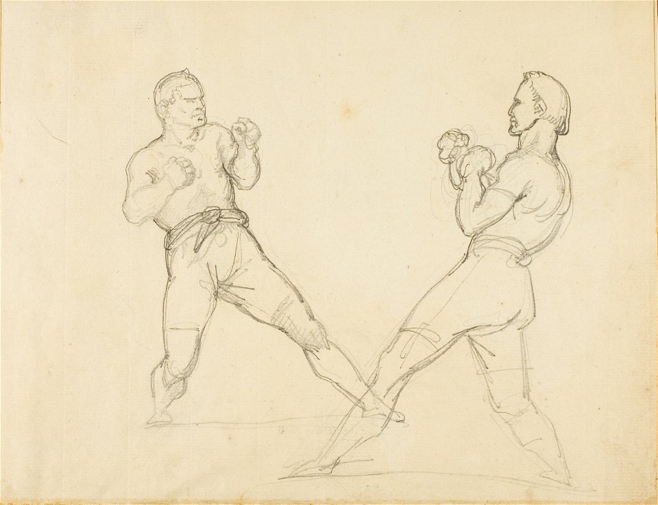 Géricault - Two Boxers Sparring, 1818
