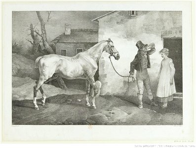 Géricault - Vieux cheval à la porte d'une auberge, btv1b10028097w
