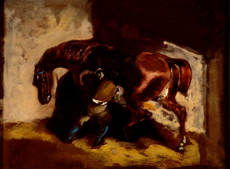 Géricault - Man Grooming a Horse, 2007.035.128