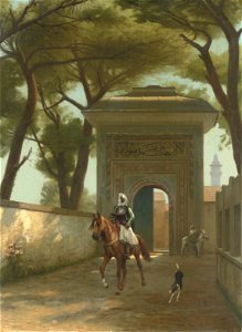 Gérôme - Return to the Palace, 1892. Free illustration for personal and commercial use.