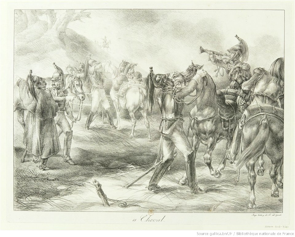 Géricault - À cheval, 2e état, btv1b10029053s