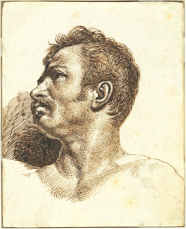 Géricault - Head of a Man (recto), 1995.47.42.a