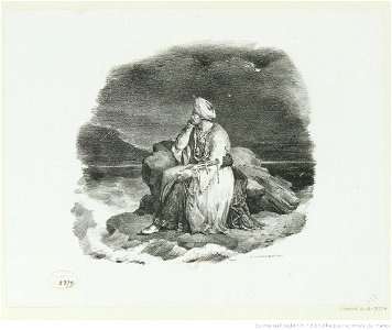 Géricault - Je rêve d'elle au bruit des flots, 1er état, btv1b10029123x