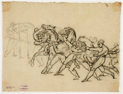 Géricault - La course des chevaux libres la Mossa, 1817, 575.380