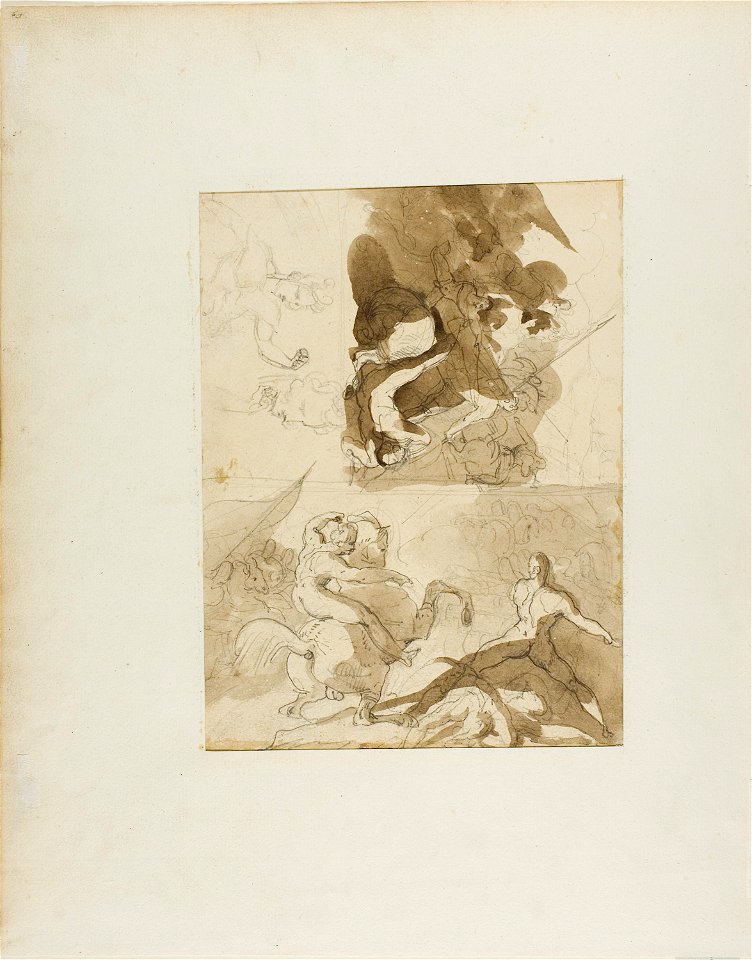 Géricault - Sketches for a Cavalry Battle, 1813-14