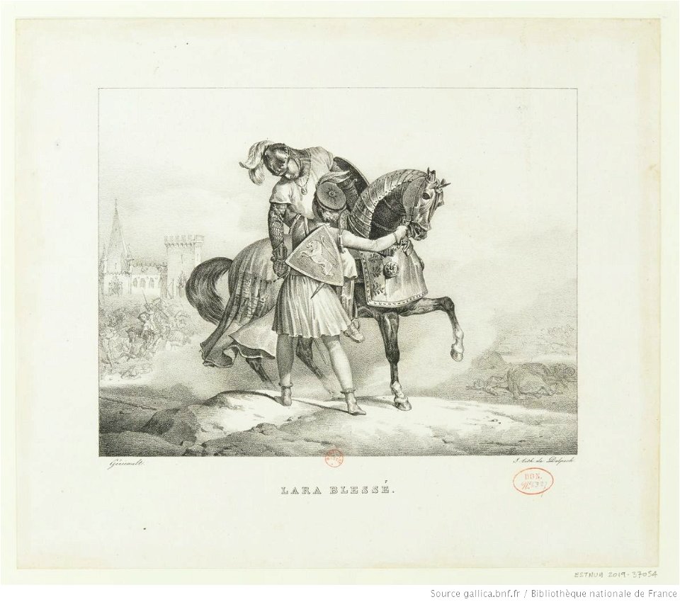 Géricault - Lara blessé, btv1b100280270