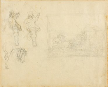 Géricault - Sketches of Postillions and a Stagecoach, 1818-19