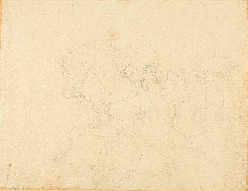 Géricault - Stable Boy Running Beside a Draught Horse, 1818-1819