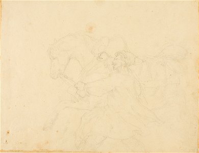 Géricault - Stable Boy Running Beside a Draught Horse, 1818-1819