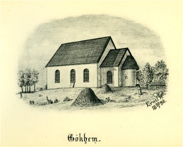 Gökhems kyrka 1892 (Ernst Wennerblad 1902)
