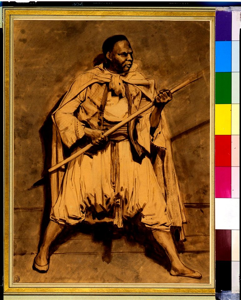 Géricault - Mameluke Soldier Holding a Lance, 1820-1824
