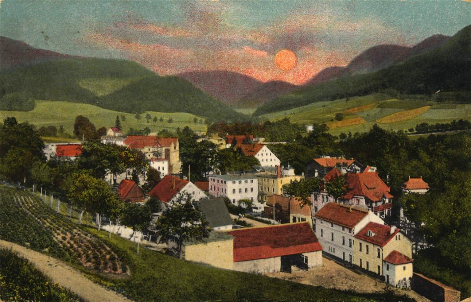 Görbersdorf, Schlesien - Stadtansicht (Zeno Ansichtskarten)