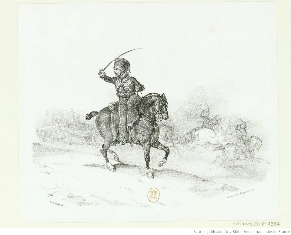 Géricault - Officier d'artillerie commandant la charge, btv1b100288504