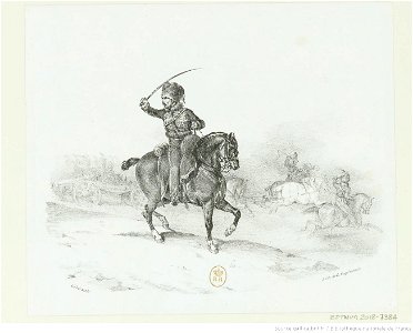 Géricault - Officier d'artillerie commandant la charge, btv1b100288504
