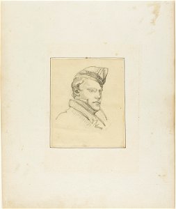 Géricault - Portrait of a Young Man Wearing a Military Cap, 1818-19