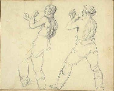 Géricault - Two Boxers Facing Left, 1818