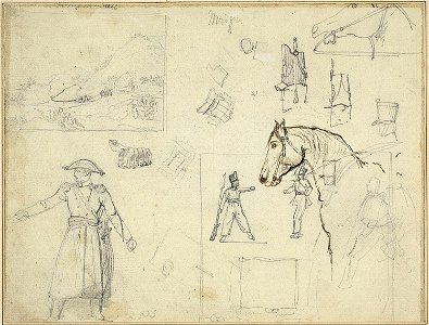 Géricault - Various Studies, 1818-1819