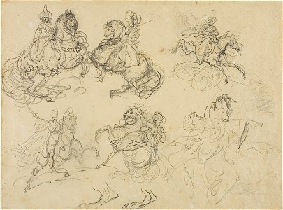 Géricault - Sketches of Oriental Horsemen, 1813-14