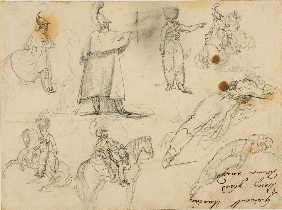Géricault - Sketches of Soldiers and Horses, 1813-14