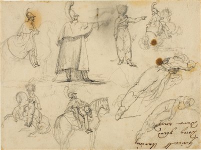 Géricault - Sketches of Soldiers and Horses, 1813-14