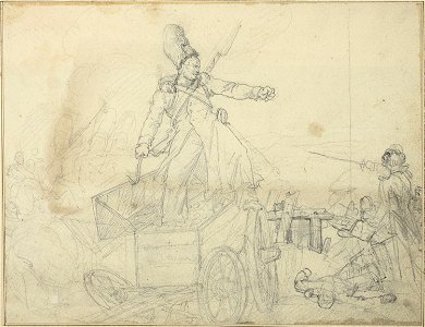 Géricault - Study for Caisson d’artillerie, 1818