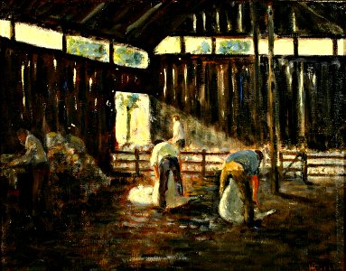 H I Babbage - untitled (Shearing shed, Kawhia) - Sarjeant Gallery