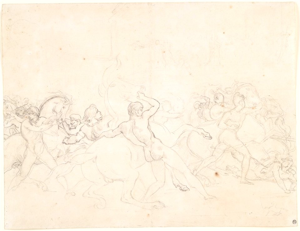 Géricault - Study for the Start of the Race of the Barberi Horses, 1817