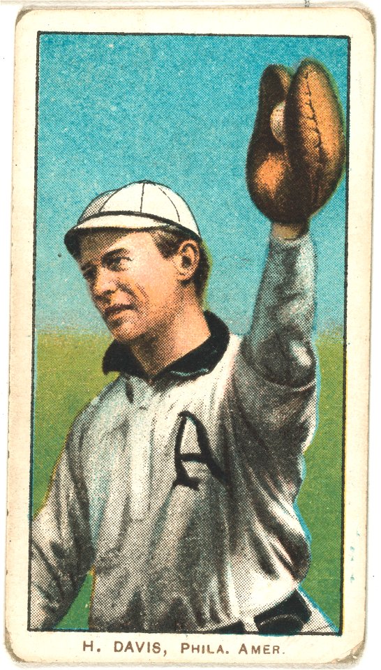 H. Davis, Philadelphia Athletics, baseball card portrait LCCN2008676837