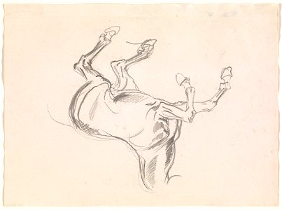 Géricault - Verso Study of Horses (Etude de Chevaux), 85.772