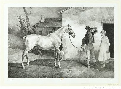 Géricault - Vieux cheval à la porte d'une auberge, btv1b10028572q