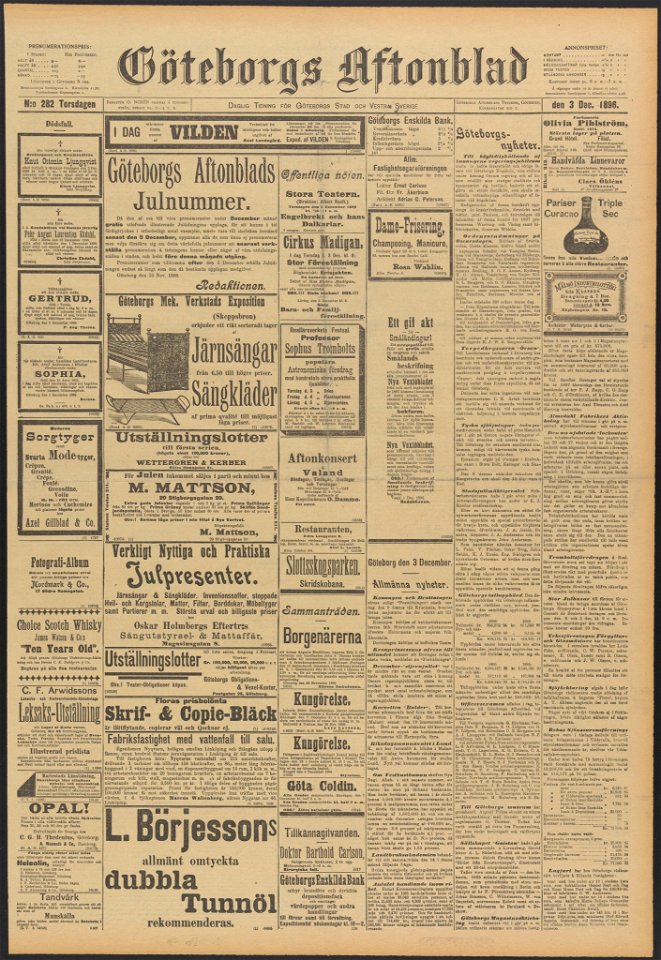 Göteborgs Aftonblad 1896-12-03 1