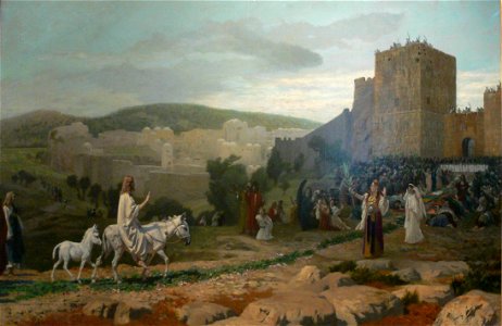 Gérôme - L'entrée du Christ à Jérusalem - cadre. Free illustration for personal and commercial use.