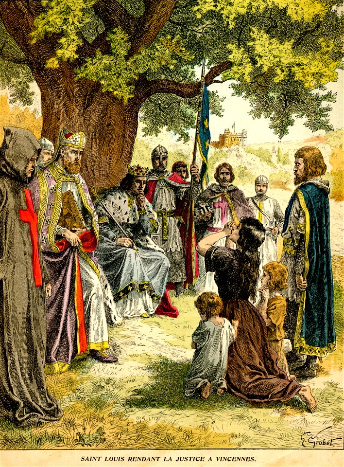 H. Grobet - Saint Louis rendant la justice à Vincennes