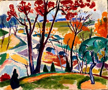 H. Lyman Saÿen - Landscape, Bridge, Huntingdon Valley - 1968.19.5 - Smithsonian American Art Museum