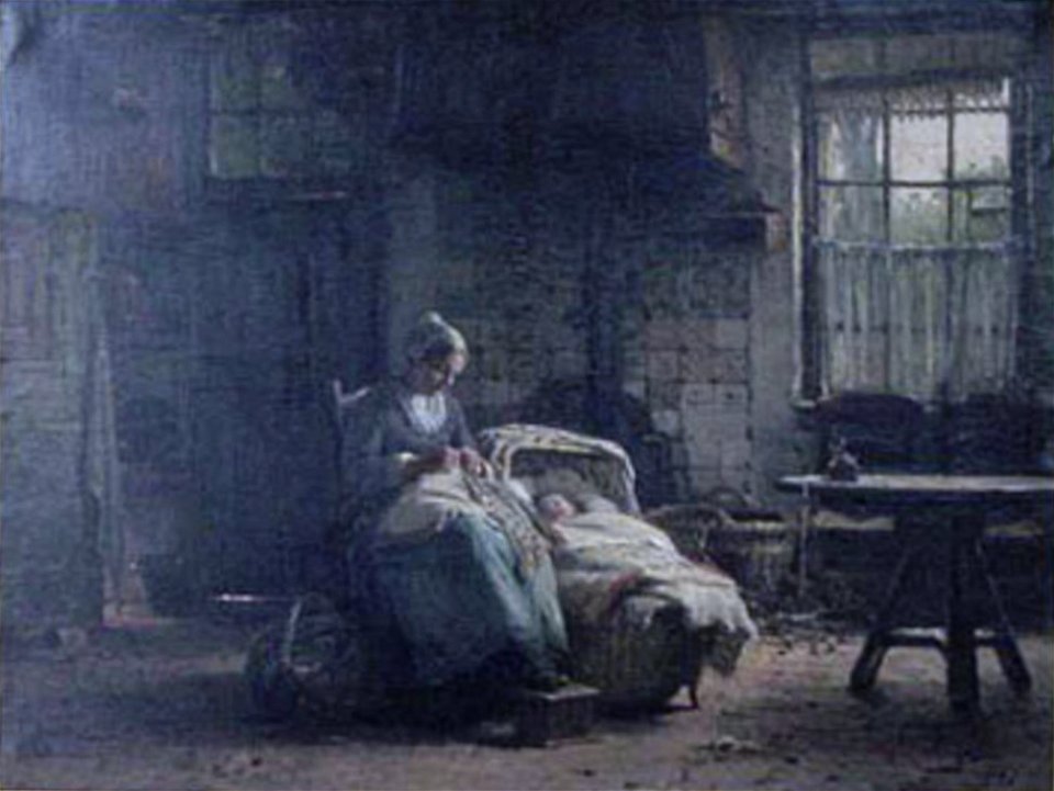 H. Valkenburg - Het middagslaapje - AB17843 - Museum Arnhem