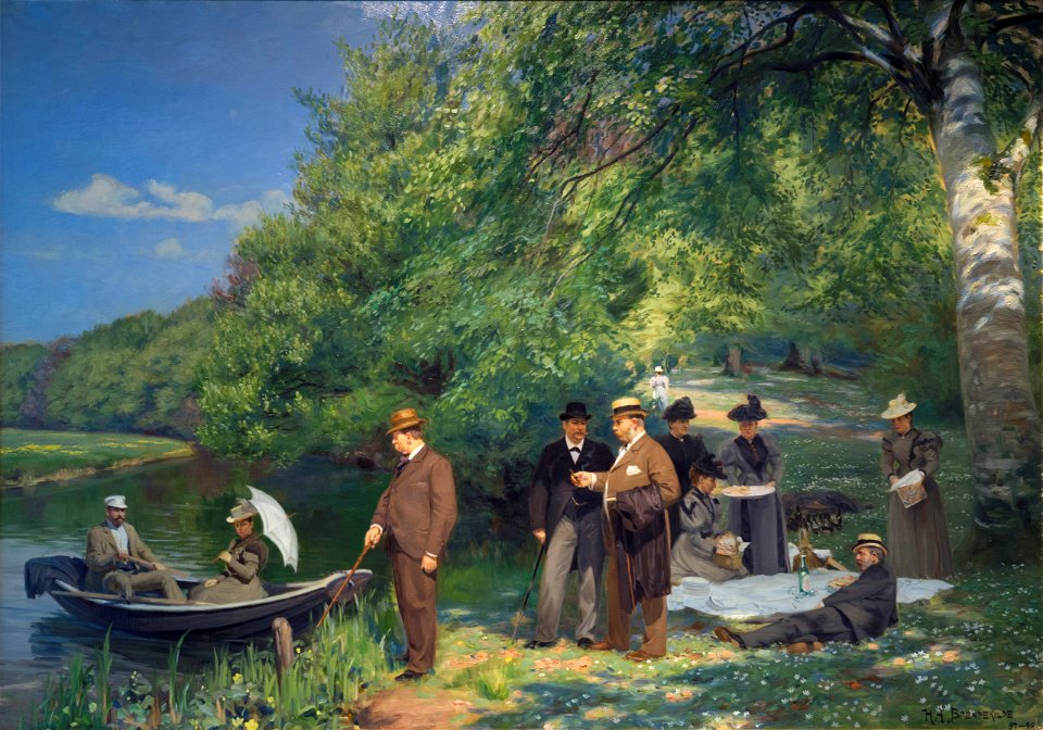 H.A. Brendekilde, En skovtur ved Odense Å, 1897