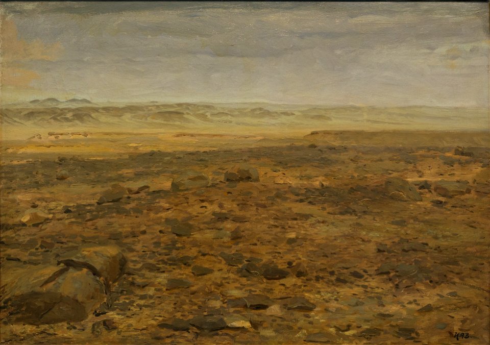 H.A. Brendekilde, Landskab fra den arabiske ørken, 1889-1890