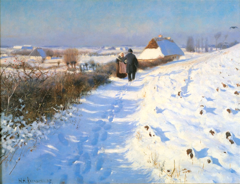 H.A. Brendekilde, Ved Vintertid, udateret, 20, Loeb Danish Art Collection