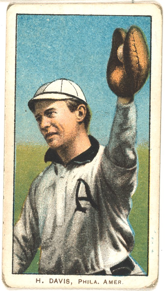 H. Davis, Philadelphia Athletics, baseball card portrait LCCN2008676837