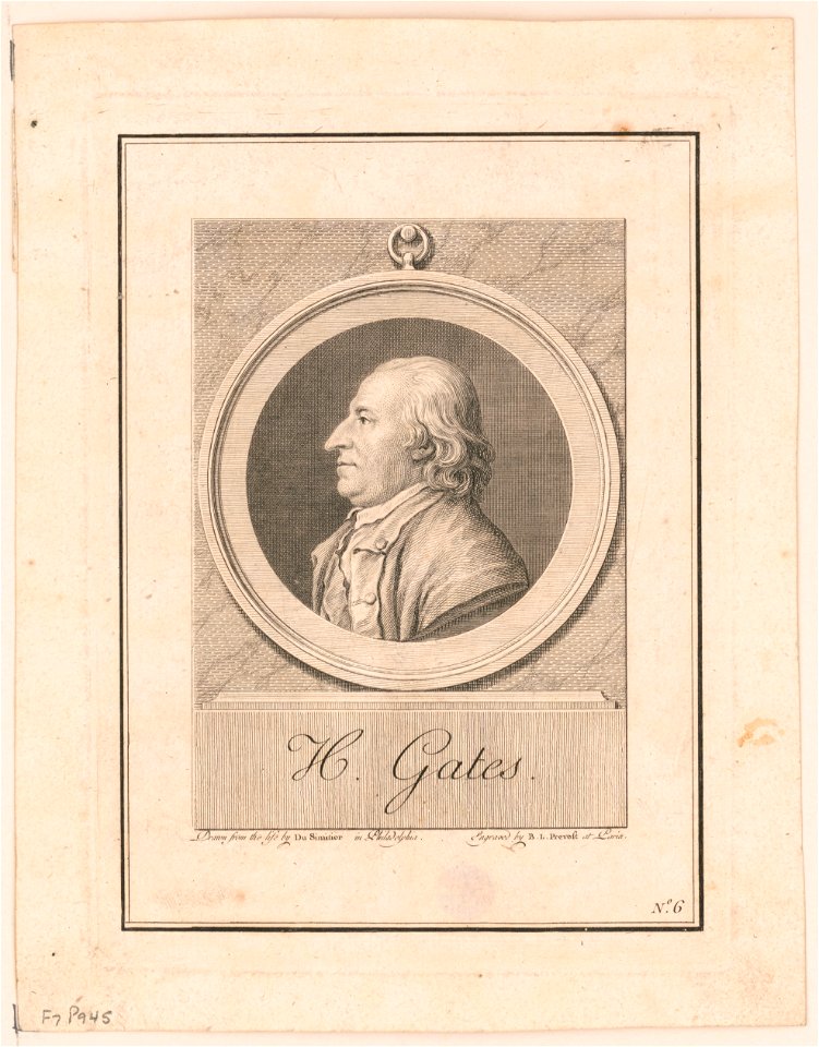 H. Gates - drawn from the life by Du Simitier in Philadelphia ; engraved by B.L. Prevost at Paris. LCCN2001699814