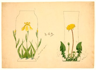 H.A. Brendekilde, Originalttegning til Fyns Glasværk, 1901-1904, Brandts