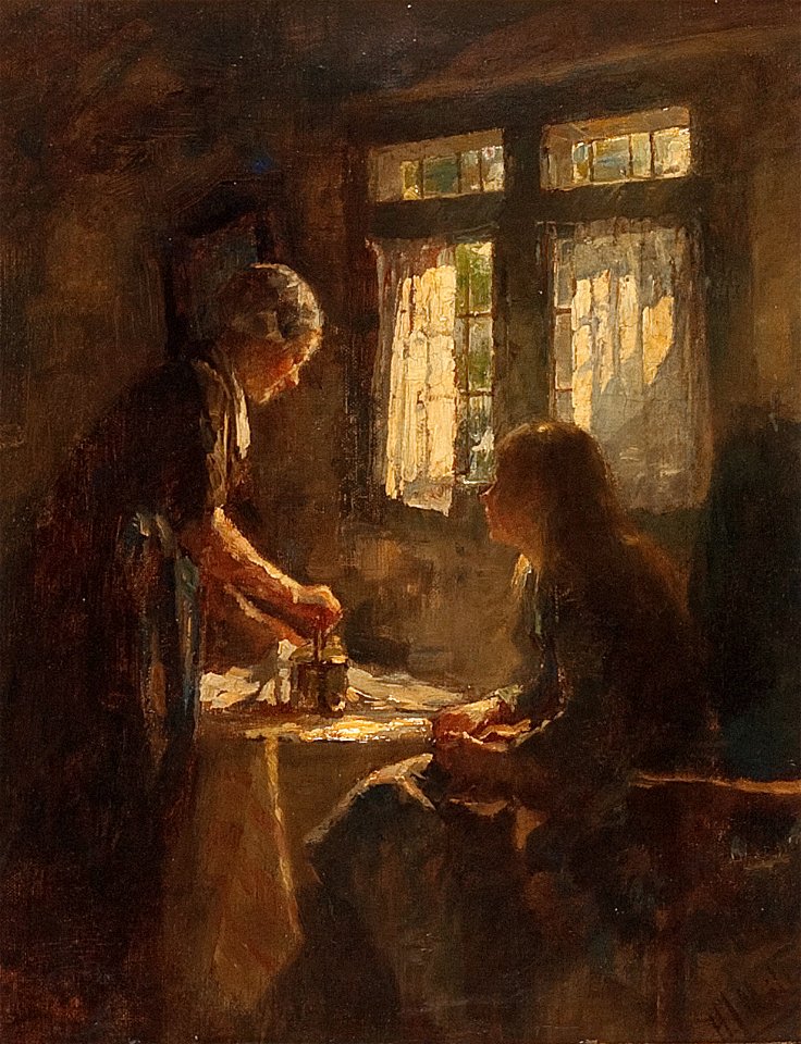 H.J. Mélis - Interieur van een boerderij - E864 - Cultural Heritage Agency of the Netherlands Art Collection