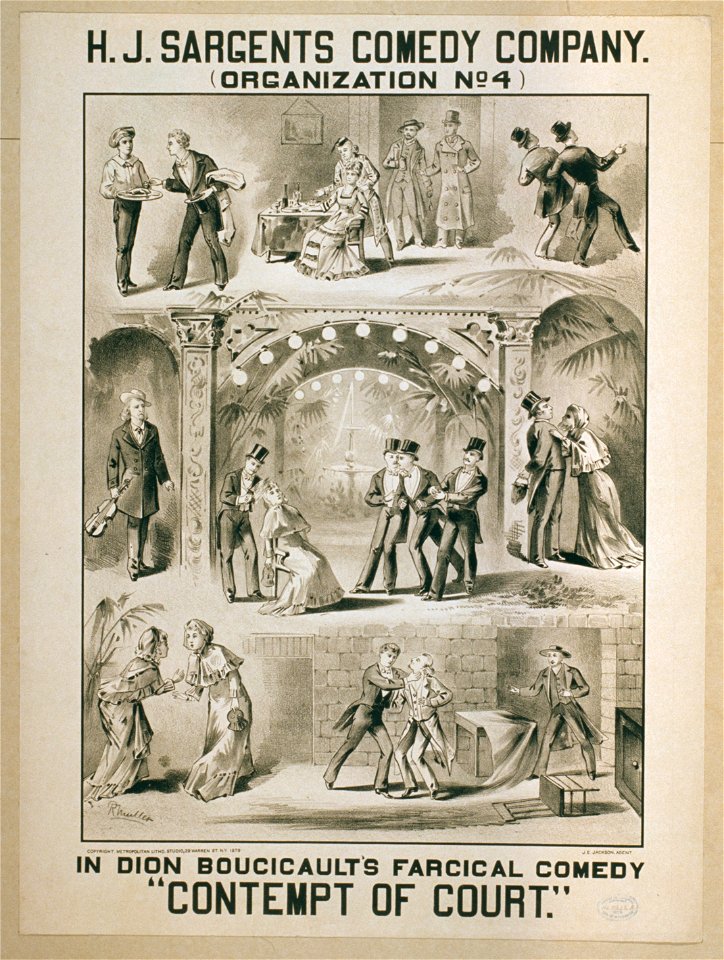 H.J. Sargents Comedy Company (organization no. 4) in Dion Boucicault's farcical comedy, Contempt of court LCCN2014635994
