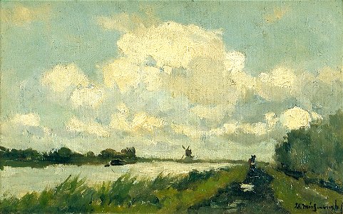 H.J. Weissenbruch - Kanaal te Noorden - AB9321 - Cultural Heritage Agency of the Netherlands Art Collection