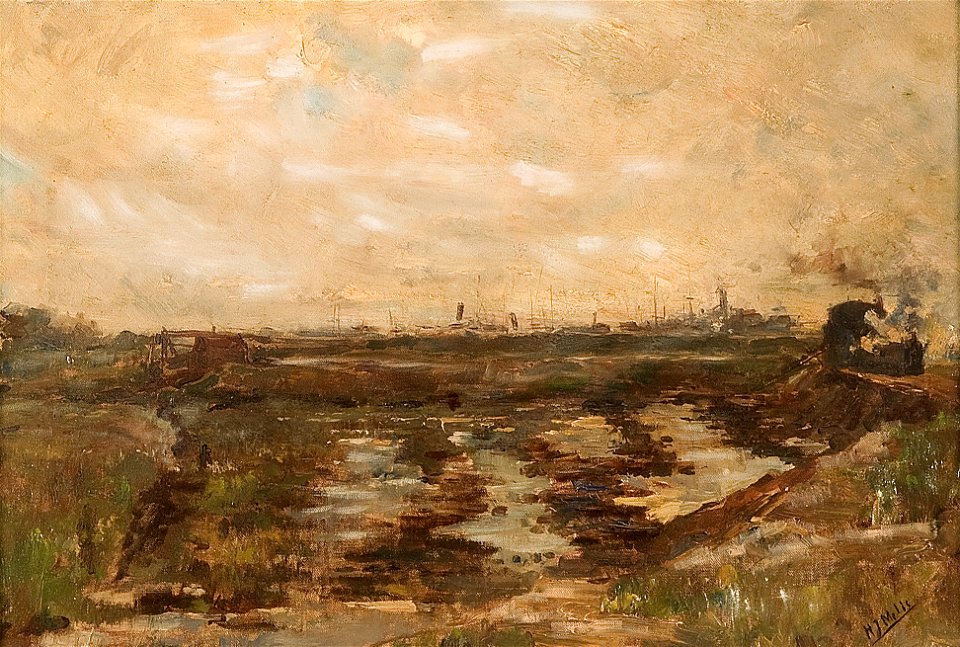H.J. Mélis - Het graven van de Waalhaven bij Rotterdam - E76 - Instituut Collectie Nederland